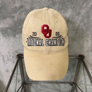 OU Sooners National Champions Hat 2000 Nike Orange Bowl OSFA Tan Adj. Cap